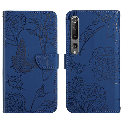 Skin Feel Butterfly Peony Embossed Leather Phone Case, For Xiaomi Mi 10 / 10 Pro 5G, For Xiaomi Mi 10T 5G, For Xiaomi Mi 11, For Xiaomi Mi 11 Lite