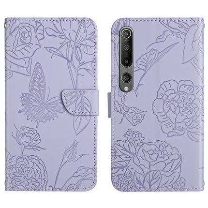 Skin Feel Butterfly Peony Embossed Leather Phone Case, For Xiaomi Mi 10 / 10 Pro 5G, For Xiaomi Mi 10T 5G, For Xiaomi Mi 11, For Xiaomi Mi 11 Lite