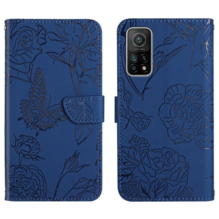 Skin Feel Butterfly Peony Embossed Leather Phone Case, For Xiaomi Mi 10 / 10 Pro 5G, For Xiaomi Mi 10T 5G, For Xiaomi Mi 11, For Xiaomi Mi 11 Lite
