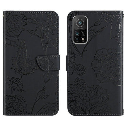 Skin Feel Butterfly Peony Embossed Leather Phone Case, For Xiaomi Mi 10 / 10 Pro 5G, For Xiaomi Mi 10T 5G, For Xiaomi Mi 11, For Xiaomi Mi 11 Lite