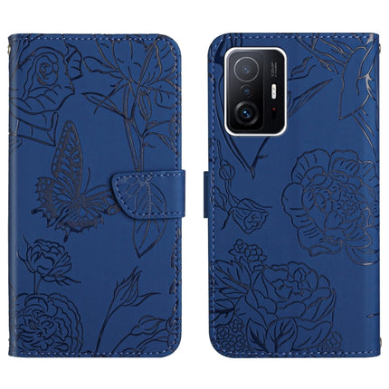 Skin Feel Butterfly Peony Embossed Leather Phone Case, For Xiaomi Mi 11 Pro, For Xiaomi Mi 11 Ultra, For Xiaomi Mi 11T / 11T Pro, For Xiaomi 12 / 12 Pro