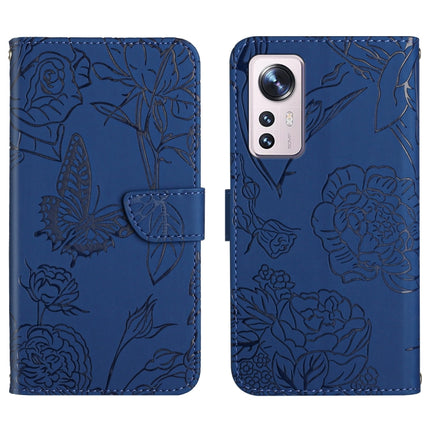 Skin Feel Butterfly Peony Embossed Leather Phone Case, For Xiaomi Mi 11 Pro, For Xiaomi Mi 11 Ultra, For Xiaomi Mi 11T / 11T Pro, For Xiaomi 12 / 12 Pro