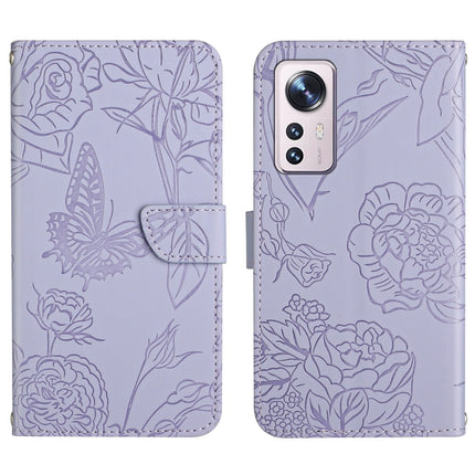 Skin Feel Butterfly Peony Embossed Leather Phone Case, For Xiaomi Mi 11 Pro, For Xiaomi Mi 11 Ultra, For Xiaomi Mi 11T / 11T Pro, For Xiaomi 12 / 12 Pro