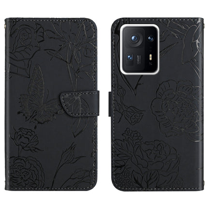Skin Feel Butterfly Peony Embossed Leather Phone Case, For Xiaomi Mi Mix 4, For Xiaomi Mi Note 10 Lite, For Xiaomi Mi Note 10 / Note 10 Pro, For Xiaomi Poco M4 Pro 4G