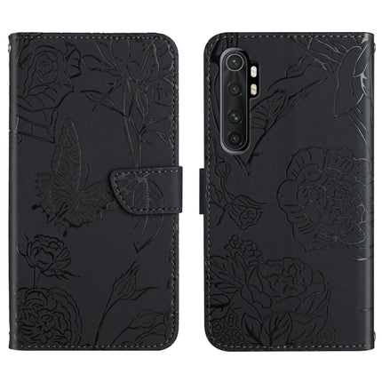 Skin Feel Butterfly Peony Embossed Leather Phone Case, For Xiaomi Mi Mix 4, For Xiaomi Mi Note 10 Lite, For Xiaomi Mi Note 10 / Note 10 Pro, For Xiaomi Poco M4 Pro 4G