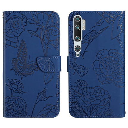 Skin Feel Butterfly Peony Embossed Leather Phone Case, For Xiaomi Mi Mix 4, For Xiaomi Mi Note 10 Lite, For Xiaomi Mi Note 10 / Note 10 Pro, For Xiaomi Poco M4 Pro 4G
