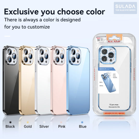 SULADA Diamond Lens Protector Plated Frosted Case, For iPhone 13, For iPhone 13 Pro, For iPhone 13 Pro Max, For iPhone 12, For iPhone 12 Pro, For iPhone 12 Pro Max