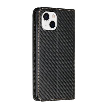 Funda de cuero con tapa y textura de fibra de carbono para iPhone 13, iPhone 13 mini, iPhone 13 Pro, iPhone 13 Pro Max