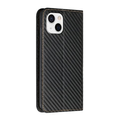 Carbon Fiber Texture Flip Holder Leather Phone Case, For iPhone 13, For iPhone 13 mini, For iPhone 13 Pro, For iPhone 13 Pro Max