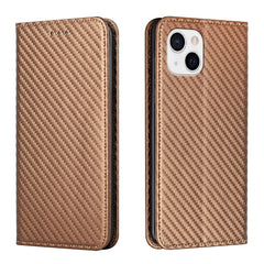 Carbon Fiber Texture Flip Holder Leather Phone Case, For iPhone 13, For iPhone 13 mini, For iPhone 13 Pro, For iPhone 13 Pro Max