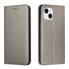 Carbon Fiber Texture Flip Holder Leather Phone Case, For iPhone 13, For iPhone 13 mini, For iPhone 13 Pro, For iPhone 13 Pro Max