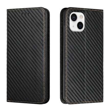 Funda de cuero con tapa y textura de fibra de carbono para iPhone 13, iPhone 13 mini, iPhone 13 Pro, iPhone 13 Pro Max