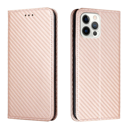 Carbon Fiber Texture Flip Holder Leather Phone Case, For iPhone 13, For iPhone 13 mini, For iPhone 13 Pro, For iPhone 13 Pro Max