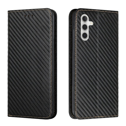 Carbon Fiber Texture Flip Holder Leather Phone Case, For Samsung Galaxy A13 5G, For Samsung Galaxy A33 5G, For Samsung Galaxy A53, For Samsung Galaxy S22 Ultra 5G