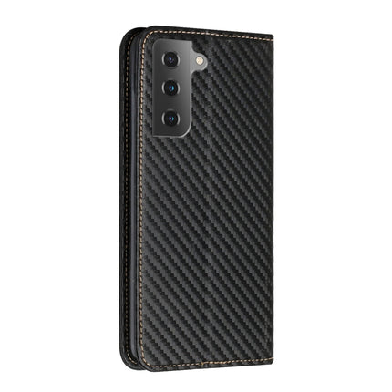 Carbon Fiber Texture Flip Holder Leather Phone Case, For Samsung Galaxy S22 5G, For Samsung Galaxy S22+ 5G, For OPPO A16, For vivo Y21