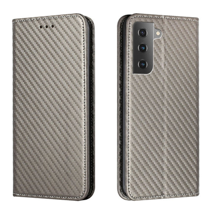 Carbon Fiber Texture Flip Holder Leather Phone Case, For Samsung Galaxy S22 5G, For Samsung Galaxy S22+ 5G, For OPPO A16, For vivo Y21