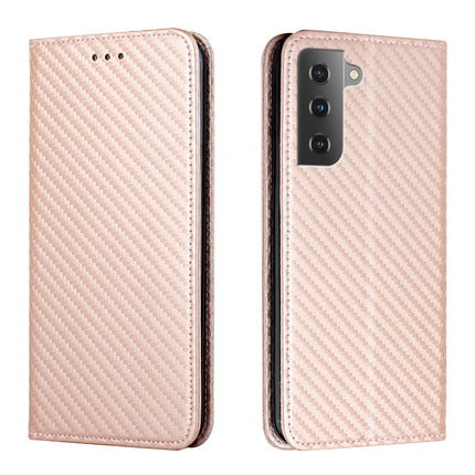 Carbon Fiber Texture Flip Holder Leather Phone Case, For Samsung Galaxy S22 5G, For Samsung Galaxy S22+ 5G, For OPPO A16, For vivo Y21
