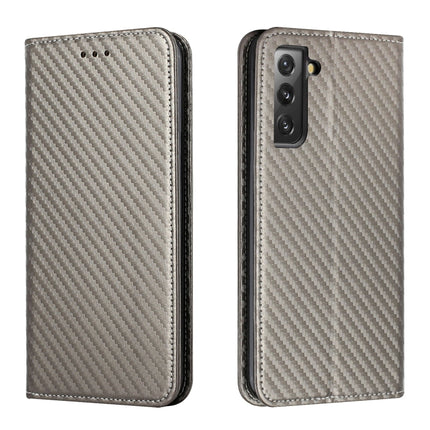 Carbon Fiber Texture Flip Holder Leather Phone Case, For Samsung Galaxy S22 5G, For Samsung Galaxy S22+ 5G, For OPPO A16, For vivo Y21