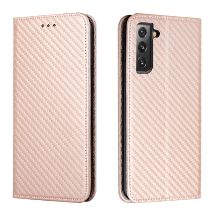 Carbon Fiber Texture Flip Holder Leather Phone Case, For Samsung Galaxy S22 5G, For Samsung Galaxy S22+ 5G, For OPPO A16, For vivo Y21