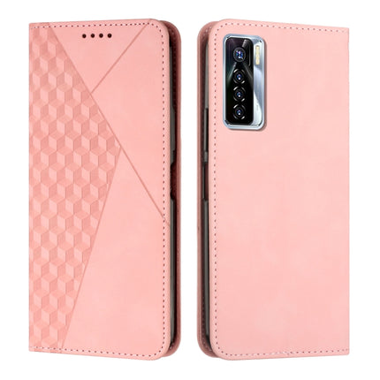 Diamond Splicing Skin Feel Magnetic Leather Phone Case, For Tecno Camon 17P / 17 Pro, For Tecno Camon 18P / 18, For Tecno Camon 18 Premier, For Tecno POP 5 LTE