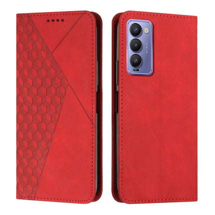 Diamond Splicing Skin Feel Magnetic Leather Phone Case, For Tecno Camon 17P / 17 Pro, For Tecno Camon 18P / 18, For Tecno Camon 18 Premier, For Tecno POP 5 LTE