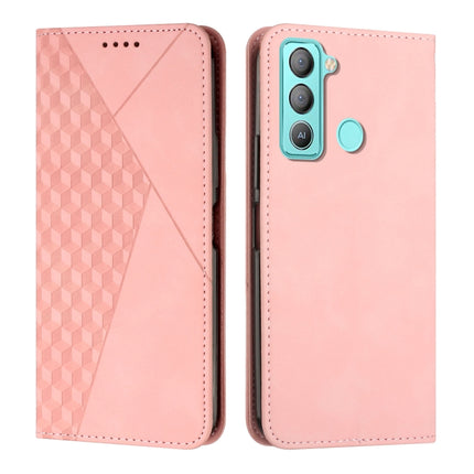 Diamond Splicing Skin Feel Magnetic Leather Phone Case, For Tecno Camon 17P / 17 Pro, For Tecno Camon 18P / 18, For Tecno Camon 18 Premier, For Tecno POP 5 LTE