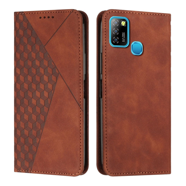 Diamond Splicing Skin Feel Magnetic Leather Phone Case, For Infinix Hot 10 Lite / Smart 5 2020, For Infinix Hot 10i, For Infinix Hot 11, For Infinix Hot 11 Play/10 Play/Smart 5 2021