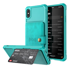 Magnetic Wallet Card Bag Leather Case, For iPhone XS Max, For iPhone SE 2022 / 2020 / 7 / 8, For iPhone 8 Plus / 7 Plus / 6 Plus