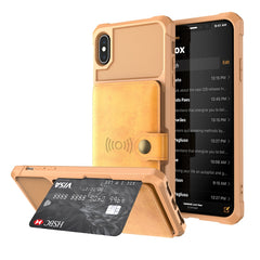 Magnetic Wallet Card Bag Leather Case, For iPhone XS Max, For iPhone SE 2022 / 2020 / 7 / 8, For iPhone 8 Plus / 7 Plus / 6 Plus