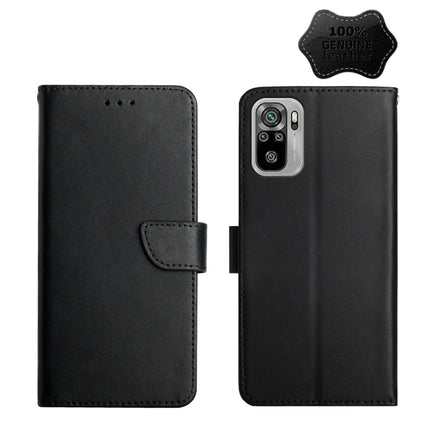 Genuine Leather Fingerprint-proof Horizontal Flip Phone Case, For Xiaomi Redmi Note 7, For Xiaomi Redmi Note 8, For Xiaomi Redmi Note 8 Pro, For Xiaomi Redmi Note 8T, For Xiaomi Redmi Note 9 5G, For Xiaomi Redmi Note 9 Pro, For Xiaomi Redmi Note 10    ...