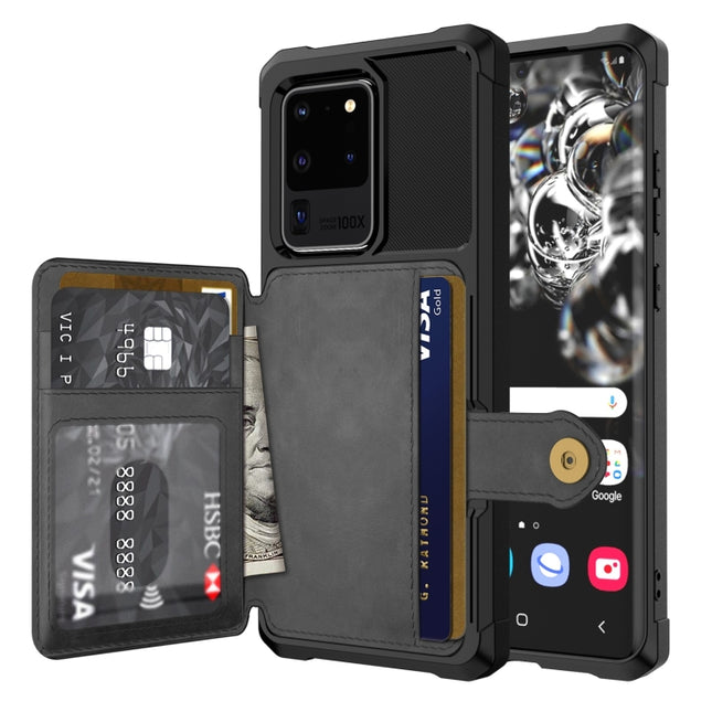 Magnetic Wallet Card Bag Leather Phone Case, For Samsung Galaxy S20+, For Samsung Galaxy S20 Ultra, For Samsung Galaxy Note20, For Samsung Galaxy Note20 Ultra