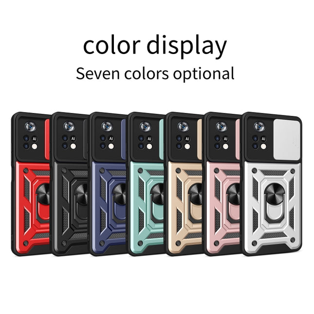 Sliding Camera Cover Design TPU+PC Phone Case, For Xiaomi Poco X4 Pro 5G