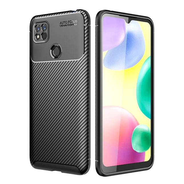 Carbon Fiber Texture Shockproof TPU Phone Case, For Xiaomi Redmi 10A
