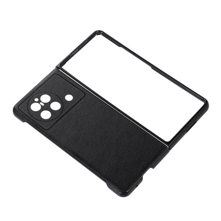 Accurate Hole Two-color Litchi Texture PU Phone Case, For vivo X Fold