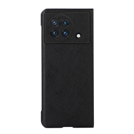 Accurate Hole Two-color Litchi Texture PU Phone Case, For vivo X Fold