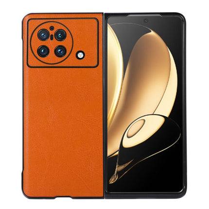 Accurate Hole Two-color Litchi Texture PU Phone Case, For vivo X Fold