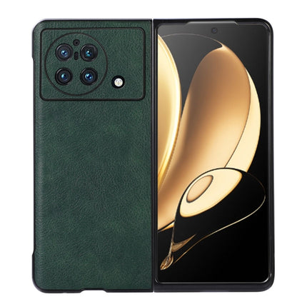 Accurate Hole Two-color Litchi Texture PU Phone Case, For vivo X Fold
