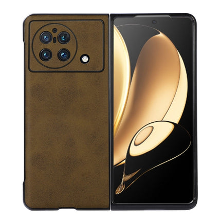 Accurate Hole Two-color Calf Texture PU Phone Case, For vivo X Fold