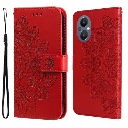 7-petal Flowers Embossing Pattern Horizontal Flip Leather Case, For Infinix Note 11 Pro/Note 11s, For OPPO Realme C35, For OPPO Reno7 SE 5G, For OPPO Reno7 Z/A96 5G/OnePlus Nord N20 5G