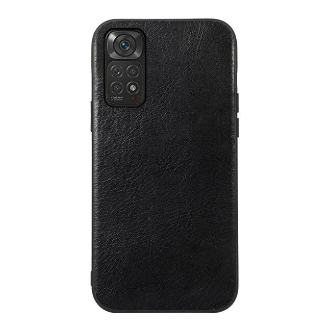 Genuine Leather Double Color Crazy Horse Phone Case, For Xiaomi Redmi Note 11S/11 Global