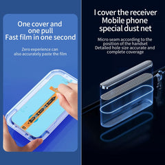 Fast Attach Dust-proof Anti-static Tempered Glass Film, For iPhone 13 mini (1 PC), For iPhone 13 / 13 Pro (1 PC), For iPhone 13 Pro Max (1 PC), For iPhone 12 mini(1 PC), For iPhone 12 / 12 Pro(1 PC), For iPhone 12 Pro Max(1 PC)