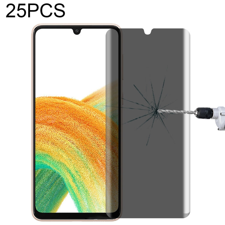 25 PCS Full Cover Anti-spy Tempered Glass Film