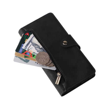 Dreifach gefaltete Leder-Telefonhülle mit Nietenschnalle und 9 Karten, für iPhone 12 Pro Max, für iPhone 13 Mini, für iPhone X/XS, für iPhone XR, für iPhone XS Max, für iPhone 11 Pro Max