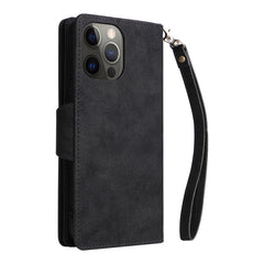 Rivet Buckle 9 Cards Three Fold Leather Phone Case, For iPhone 12 Pro Max, For iPhone 13 mini, For iPhone X/XS, For iPhone XR, For iPhone XS Max, For iPhone 11 Pro Max