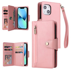 Rivet Buckle 9 Cards Three Fold Leather Phone Case, For iPhone 12 Pro Max, For iPhone 13 mini, For iPhone X/XS, For iPhone XR, For iPhone XS Max, For iPhone 11 Pro Max