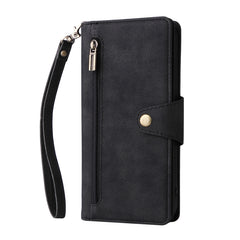 Rivet Buckle 9 Cards Three Fold Leather Phone Case, For iPhone 13 Pro, For iPhone 13 Pro Max