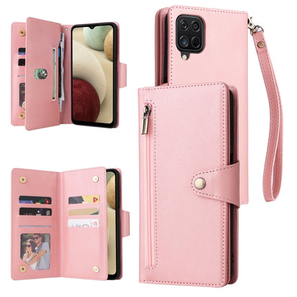 Rivet Buckle 9 Cards Three Fold Leather Phone Case, For Samsung Galaxy A11 EU Version, For Samsung Galaxy A12 5G, For Samsung Galaxy A13 5G, For Samsung Galaxy A20