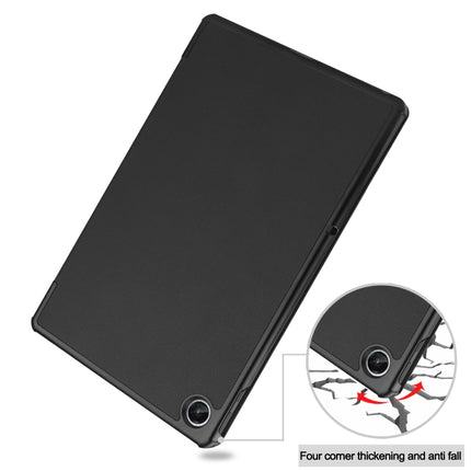 Custer Texture 3-Fold Holder Smart Leather Tablet Case, For Lenovo Tab M10 Plus 10.6 3rd Gen 2022