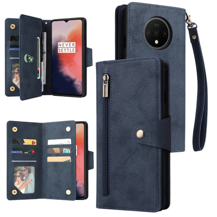 Rivet Buckle 9 Cards Three Fold Leather Phone Case, For OnePlus Nord N100, For OnePlus 7, For OnePlus 7 Pro, For OnePlus 7T
