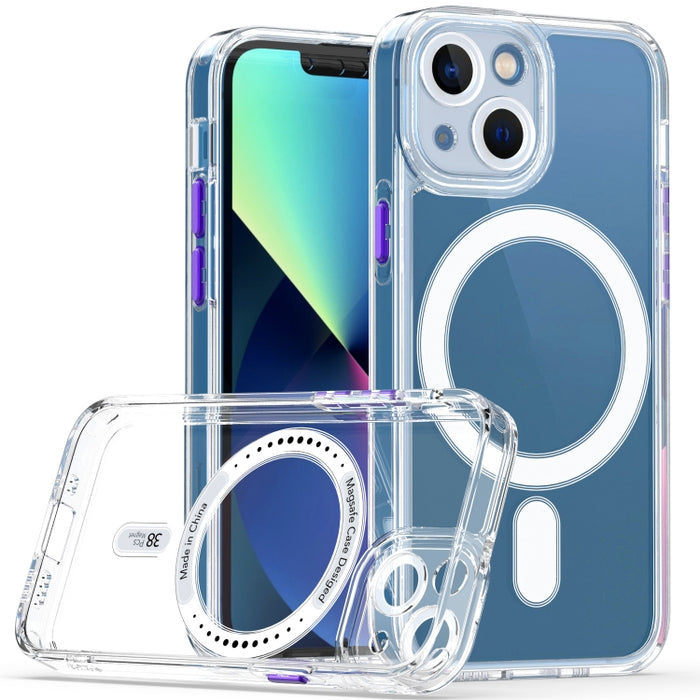 Cat-eye TPU + Acrylic Magsafe Phone Case, For iPhone 13 mini, For iPhone 13, For iPhone 13 Pro, For iPhone 13 Pro Max, For iPhone 12 mini, For iPhone 12